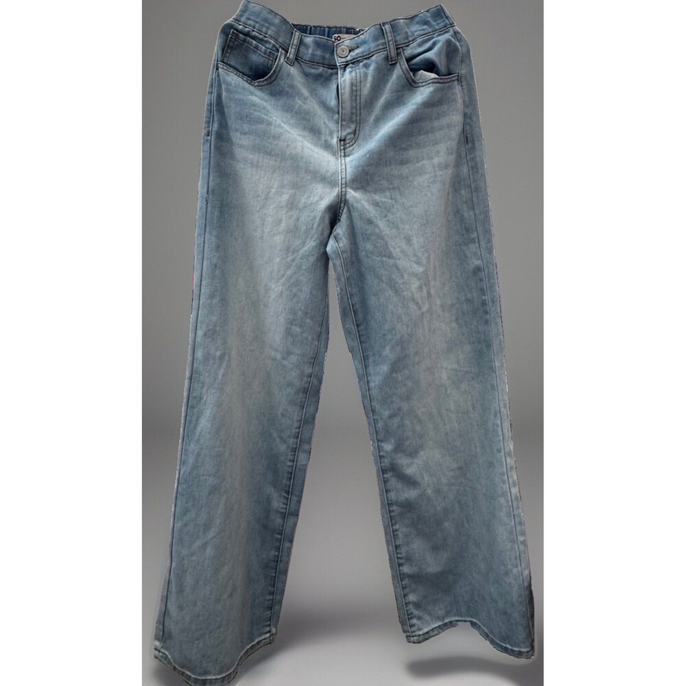 SO GOODS FOR LIFE 11/31W SUPER High Rise Wide Leg Blue Jeans